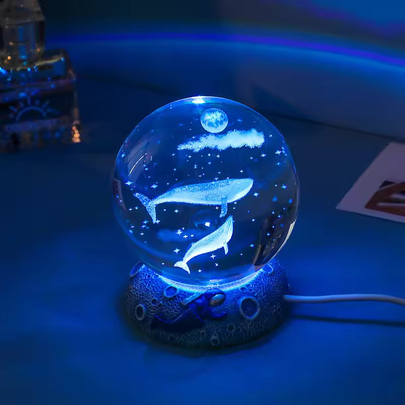 Jellyfish 3D Crystal Lamp